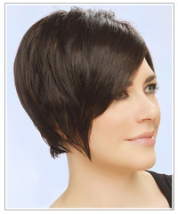Model with short brown hair